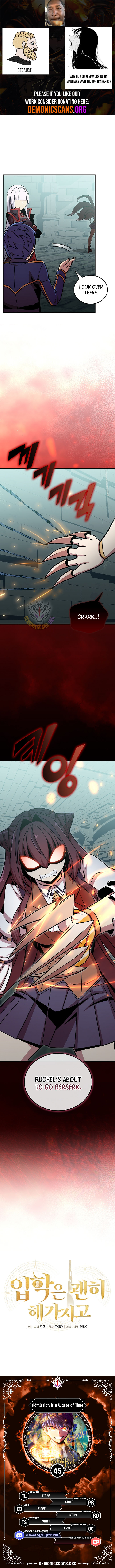 Admission is a Waste of Time Chapter 45 0